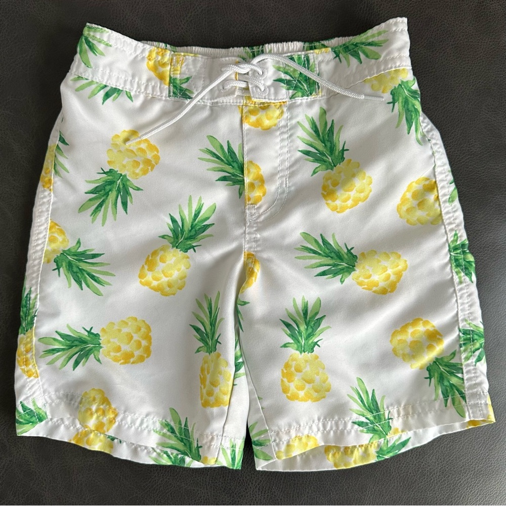 Janie and Jack Toddler Pineapple swim trunks